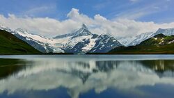 FIRST peak and lake of the Interlaken in Switzerland Stock Footage