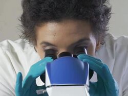 Scientist working at laboratory Stock Footage