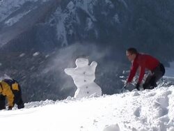 HD: Couple In The Snow Stock Footage