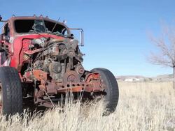Abandoned truck Stock Footage
