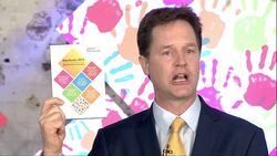 Nick Clegg's Liberal Democrat Manifesto Launch speech Part Four News Clip