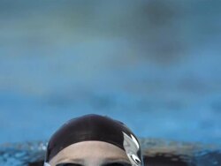 HD Super Slow-Mo: Close-Up Of A Professional Female Swimmer Stock Footage
