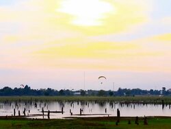 paraplane flying Stock Footage