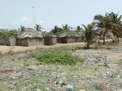 WS Fisherman Village / Togo Stock Footage