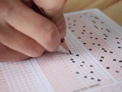 Solving the Test Exam Paper Choices Stock Footage