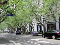 MS Shot of Traffic moving on street / Shanghai, China Stock Footage