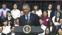 CLEAN : Young Vietnamese quiz Obama on rap weed and good looks News Clip