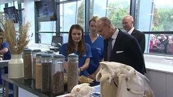 Prince Philip On Visit To New School of Veterinary Medicine at the University of Surrey News Clip