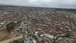 Aerials of Nairobi shantytown tense following vote News Clip