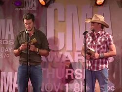 PRESENTATION: Luke Bryan and Jason Aldean announce the nominees at 46th Annual CMA Awards Nominations   Stock Footage