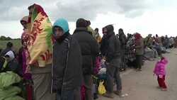 CLEAN : Long wait for migrants after crossing into Croatia News Clip