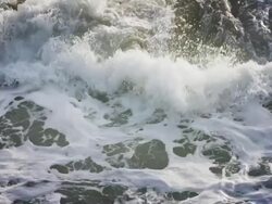 Foamy surf, slow motion Stock Footage
