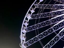 HD Ferris wheel at night Time-lapse Stock Footage
