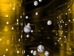 Sport Balls #2 gold Loopable NTSC Stock Footage