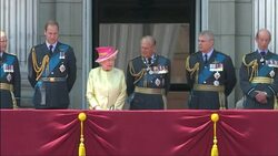 RAF flypast to mark the 75th anniversary of the Battle of Britain. News Clip