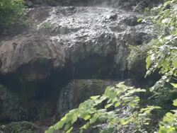 Hot springs steaming rocks 2 Stock Footage