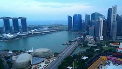 Time-lapse day to night Singapore city Stock Footage