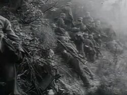 MS German divisions cross the border and invade Russia, nazi soldiers on battlefields, soldier smoking before attack, nazi planes waiting to take off on airfield AUDIO / Russia Stock Footage