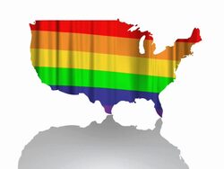 Rainbow flag too Stock Footage