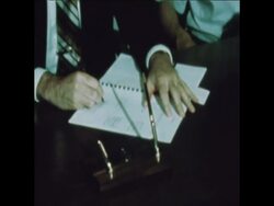 SYND 11 6 75 SCHLESINGER SIGNS F-16 PLANE SALE TO NATO News Clip