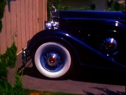 Restored Packard Super Eight luxury sedan Stock Footage