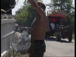 CROATIA: SERB REFUGEES BLOCK ROADS INTO SERBIA News Clip