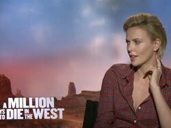 INTERVIEW - Charlize Theron About The 'A Million Ways To Die in the West' movie Stock Footage