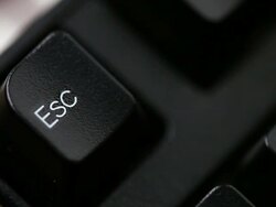 Pressing 'Esc' Key Stock Footage