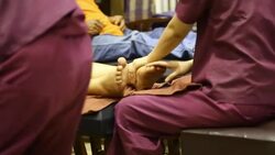 foot massage, Thailand Stock Footage
