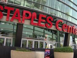 Exterior of Staples Center Stock Footage