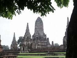 WS Stone temples / Ayutthaya, Thailand Stock Footage
