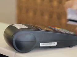 Swiping A Credit Card Stock Footage