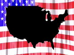 US flag three Stock Footage