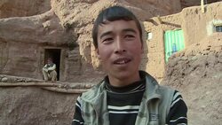 CLEAN : Bamiyan's ancient cave dwellings shelter homeless Afghans News Clip