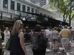 MS PAN View of crowded area in city / Boston, Massachusetts, United States Stock Footage