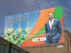 Election poster featuring Raila Odinga News Clip