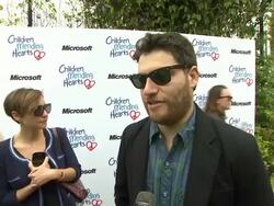 INTERVIEW: Adam Pally on hosting the awards presentation of the event at Children Mending Hearts 4th Annual Spring Benefit on 4/22/12 in Pacific Palisades, CA. Stock Footage