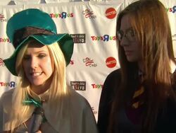 INTERVIEW: Savvy & Mandy on being a part of the event, what inspired their costumes at the 18th Annual Dream Halloween at Santa Monica CA. (Footage by WireImage Video/Getty Images Entertainment Video) Stock Footage