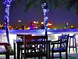 Restaurant on the roof Stock Footage