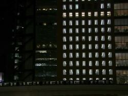 WS POV Lightened building in night / Tokyo, Japan Stock Footage