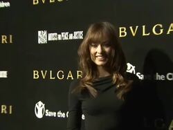 Olivia Wilde at the Bulgari Fundraiser Benefitting Save The Children And Artists For Peace & Justice at Beverly Hills CA. (Footage by WireImage Video/GettyImages) Stock Footage