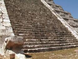 CU TU Shot of Chichen Itza / Chichen Itza, Mexico Stock Footage