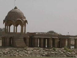 Block Shot Gadisar Lake Jodhpur Rajasthan India Stock Footage