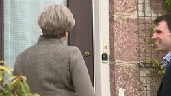 Theresa May Door-to-Door Canvassing in Aberdeen - No Answer News Clip