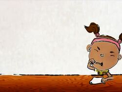 Cartoon girl writes a letter Stock Footage