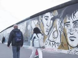 MS Shot of Berlin Wall / Berlin, Germany  Stock Footage