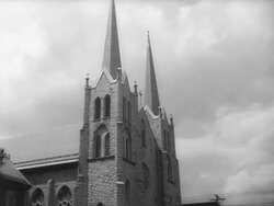 Churches of different denominations in New Jersey Stock Footage