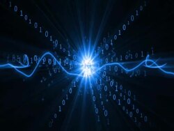 Binary Code Blue Stock Footage