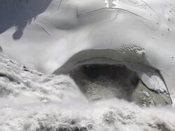 MS Shot of Montmorency Falls / Quebec, Canada Stock Footage