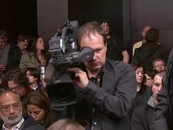 Atmosphere at the 61st Berlin Film Festival: True Grit Press Conference at Berlin . (Footage by WireImage Video/GettyImages) Stock Footage